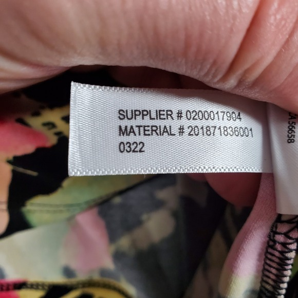 Lauren Ralph Lauren Babydoll Top Womens PL Black Pink Floral Flutter Sleeve Y2K - Picture 8 of 8